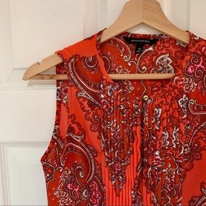 Banana Republic pleated paisley tank